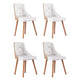 1 Set of 4 Artiss Dining Chairs White PU