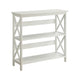 Sarantino Lucas 3-Tier Bookshelf Display Rack in White