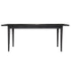 Claire Dining Table 180cm Solid Oak Wood Home Dinner Furniture - Black