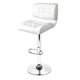 Set of 2 Promus Kitchen Bar Stools In Leather White