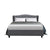 Pier Wooden Upholstered Double Size Bed Frame In Grey