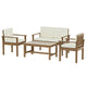 Gardeon Outdoor Sofa Set 4-Seater Acacia Wood Lounge Setting Table Chairs