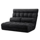 Artiss Lounge Sofa Bed Floor Folding Suede Charcoal