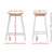 Artiss 2 x Wooden Bar Stools Bar Stool Dining Chairs Kitchen Barstools Oak