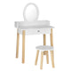 Keezi Kids Mirrored Vanity Dressing Table and Chair Set