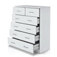 Artiss Tallboy Dresser Table 6 Chest of Drawers Cabinet Bedroom Storage White