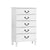 Kubi Chest of Drawers Tallboy In White