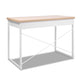 Artiss Metal Desk with Drawer - White with Wooden Top