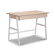 Artiss Metal Desk with Drawer - White with Oak Top