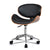 Wooden & PU Leather Office Desk Chair - Black