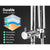 WELS 9 inch Rain Shower Head Round Wall Bathroom Arm Handheld Spray Bracket Rail Chrome