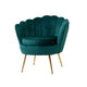 Retro Accent Velvet Armchair in Green
