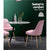 Artiss Dining Chairs Retro Chair Cafe Kitchen Modern Iron Legs Velvet Pink x2 - Decorly