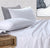 Elan Linen 100% Egyptian Cotton Vintage Washed 500TC White Single Bed Sheets Set
