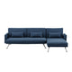 Sarantino Mia 3-Seater Sofa Bed with Chaise in Blue