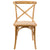 Aster Crossback Dining Chair Set of 2 Solid Birch Timber Wood Ratan Seat - Oak