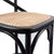 Aster 2pc Crossback Bar Stools Dining Chair Solid Birch Timber Rattan Seat Black
