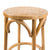 Aster 3pc Round Bar Stools Dining Stool Chair Solid Birch Wood Rattan Seat Oak