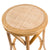Aster Round Bar Stools Dining Stool Chair Solid Birch Timber Rattan Seat - Oak
