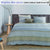 Bedding House Rhythm Blue Green Cotton Sateen Quilt Cover Set King