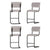Artiss 4x Bar Stools Velvet Chairs Grey