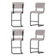 Artiss 4x Bar Stools Velvet Chairs Grey