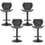 Artiss 4x Bar Stools Vintage Leather Gas Lift Black