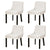 Artiss Dining Chairs Set of 4 Corduroy Wooden Beige