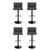Artiss 4x Bar Stools Gas Lift Leather Padded Grey