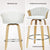 Artiss 4x Bar Stools Swivel Leather Chairs Wooden