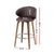 2x Artiss Bar Stools Dining Chairs Contoured Leather Wood Stool