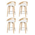 Artiss 4x Bar Stools Swivel Dining Chairs Low Back Counter Seat PU Cushion
