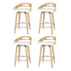 Artiss 4x Bar Stools Swivel Dining Chairs Low Back Counter Seat PU Cushion