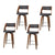 Artiss 4x Bar Stools Swivel Leather Chair 65cm