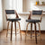 Artiss 4x Bar Stools Swivel Leather Chair 65cm