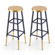 Artiss 2x Bar Stools Metal Gold Navy