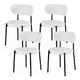 Artiss Dining Chairs Set of 4 Sherpa Boucle White