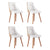1 Set of 4 Artiss Dining Chairs White PU