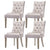 Artiss Dining Chairs Set of 4 Linen French Provincial Beige