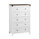 Artiss 5 Chest of Drawers Storage Tallboy White & Walnut