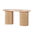 Artiss Coffee Table Oval 100CM Pine Samuel