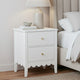 Artiss Bedside Table 2 Drawers Bedroom Storage Nightstand White