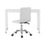 Artiss Computer Desk 120cm Executive Office Chairs Set PU Leather Low Back White