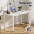 Artiss Computer Desk 120cm Executive Office Chairs Set PU Leather Low Back White