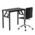 Artiss Computer Desk Office Chair PU Leather Set Foldable Home Study Table Black