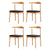 Artiss 4x Dining Chairs Rubber Wood Leather Seat Black