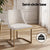 Artiss Dining Chairs Set of 2 Linen Fabric Frame Beige