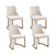 Artiss Dining Chairs Set of 4 Linen Fabric Frame Beige