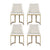 Artiss Dining Chairs Set of 4 Linen Fabric Frame Beige