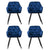 Artiss Dining Chairs Set of 4 Velvet Diamond Tufted Armchair Blue